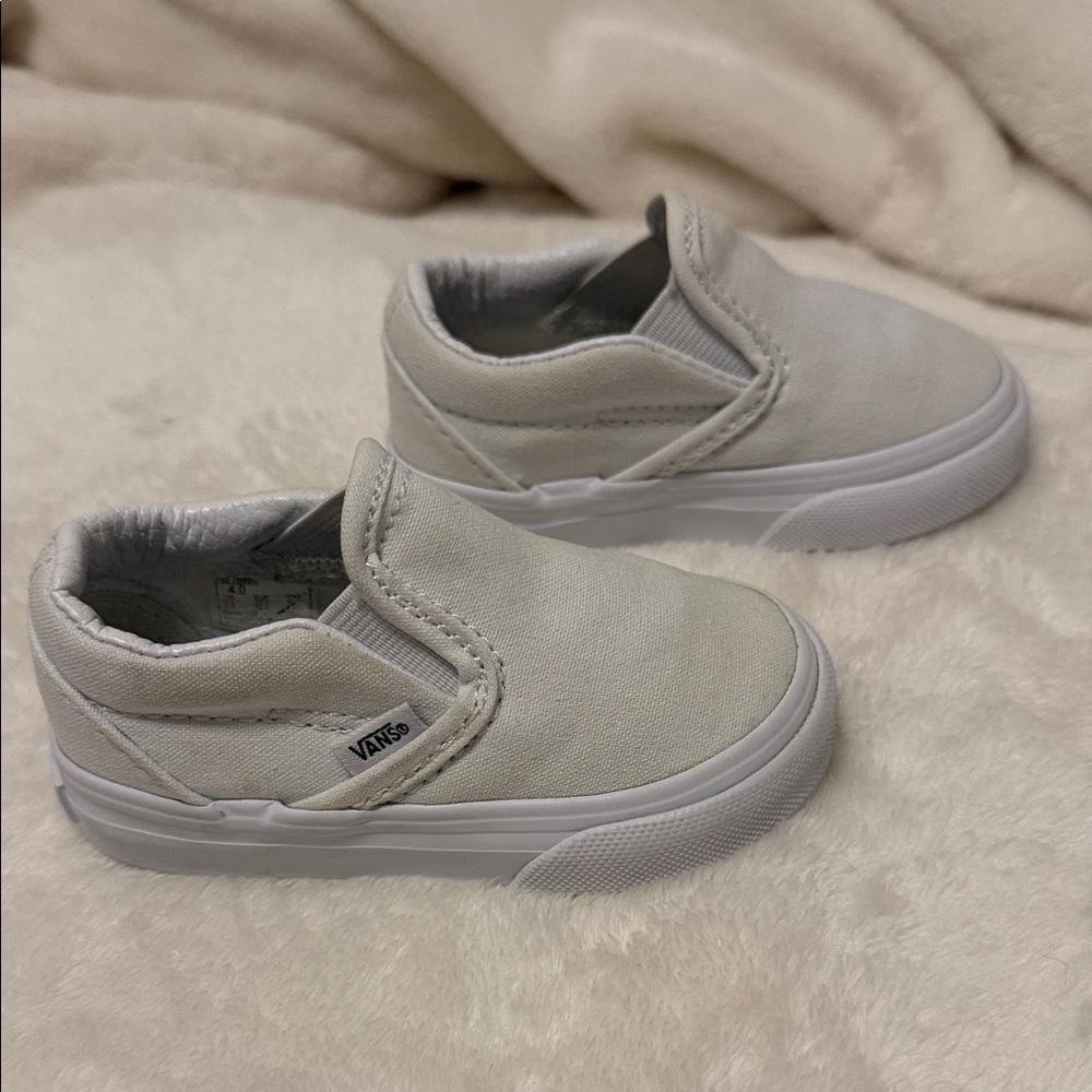 Vans Toddler Classic White Slip-On Sneakers